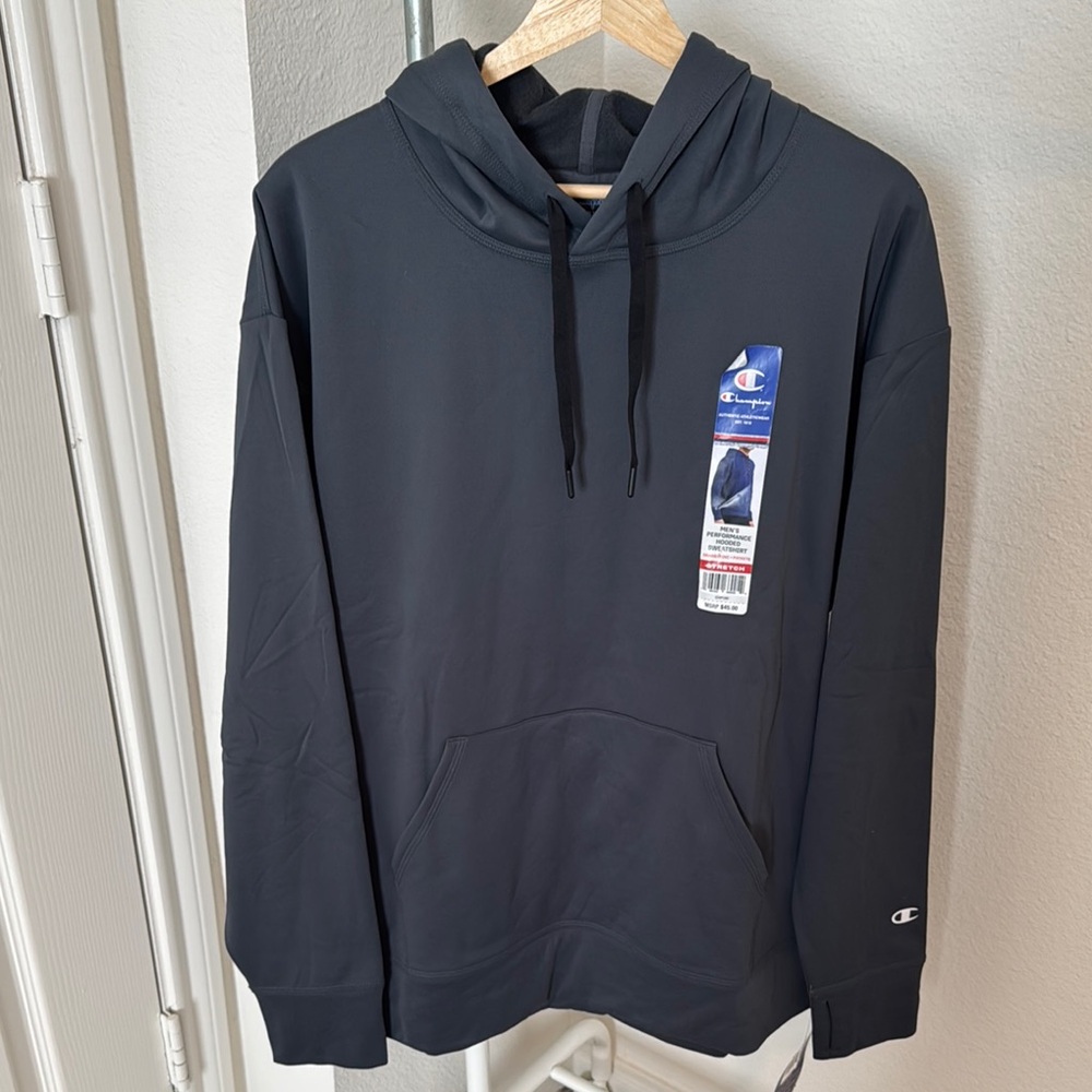 Champion Men's Dark Gray Hoodie Size L